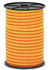 Páska pro elektrický ohradník - průměr 10 mm - žluto-oranžová - 250 m